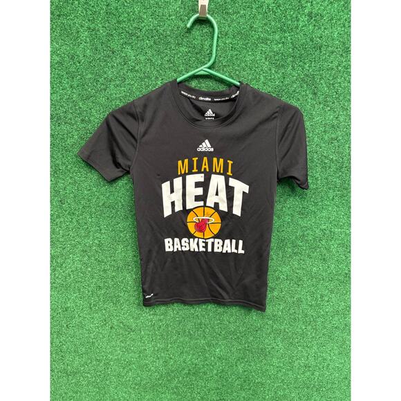 Adidas Youth Miami Heat Black Sz Small T-Shirt - Picture 1 of 3
